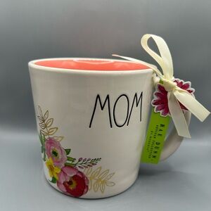 Rae Dunn MOM Floral Oversized Mug Shabby Chic With Gold Accents Mother’s Day NEW